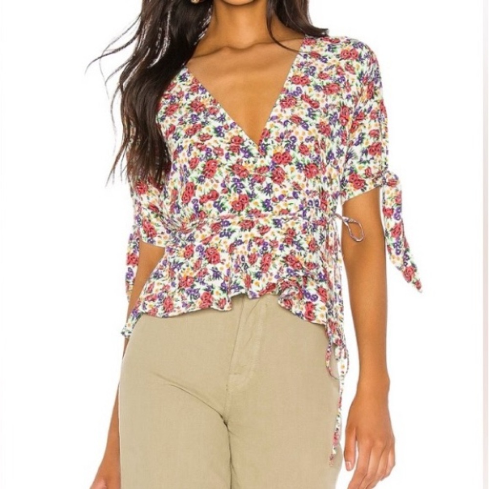 Faithful Brand Lucy Wrap Top Lumina Sz 2